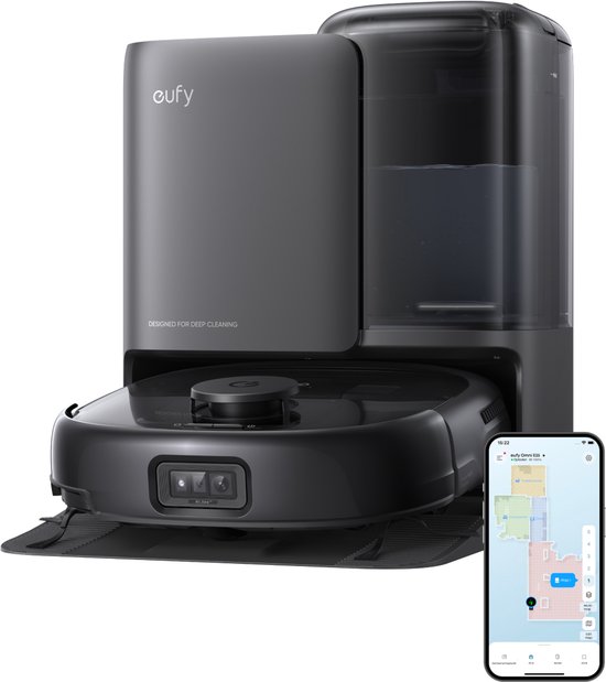 eufy Robotstofzuiger E25 Zwart met HydroJet Dweilsysteem - eufy - €799,00