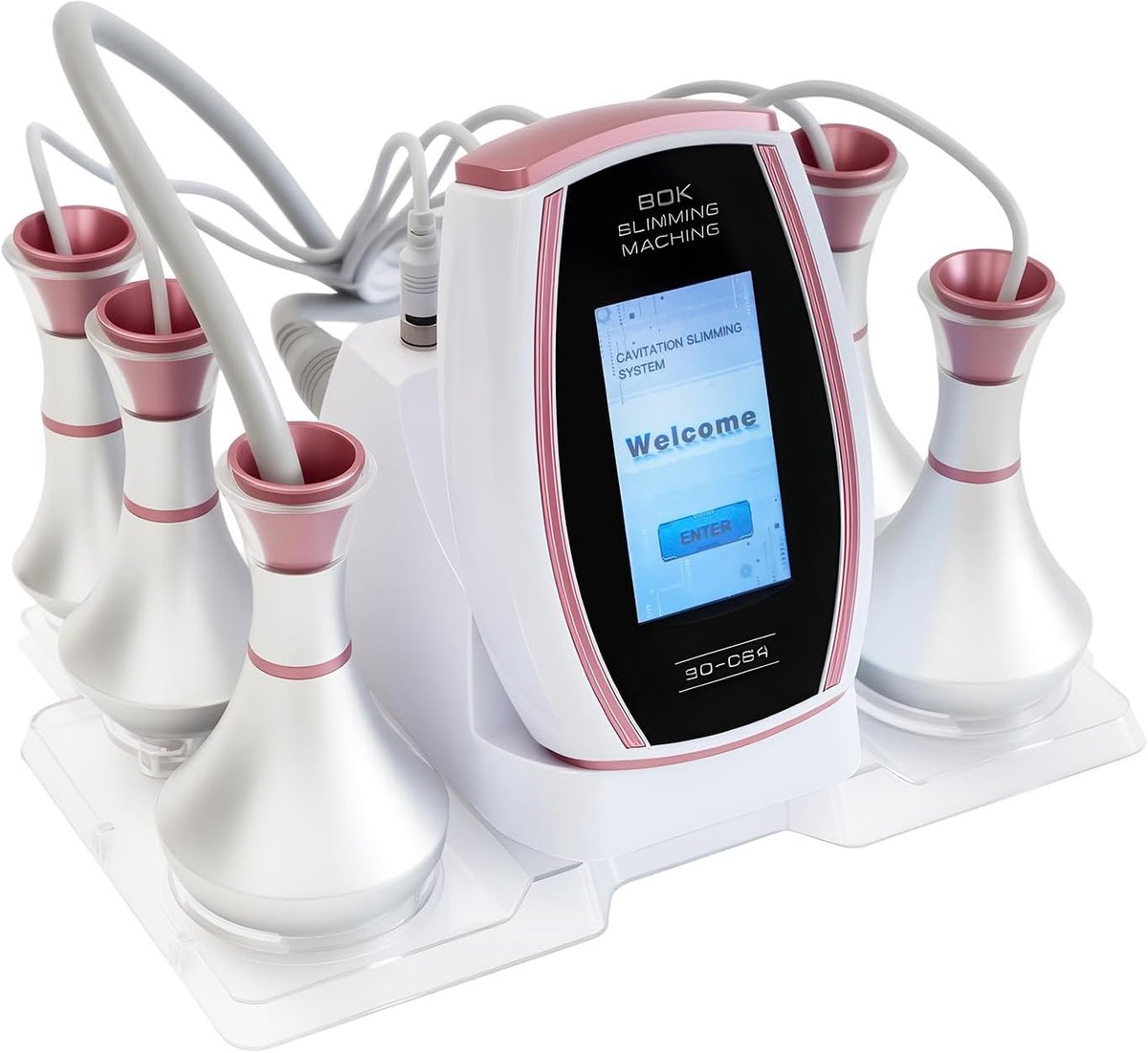Intelligente Cavitatie Machine - 5-in-1 Apparaat - Lichaam Vormgeven - RF Geluidsgolven - 10.9cm Touchscreen - Wit