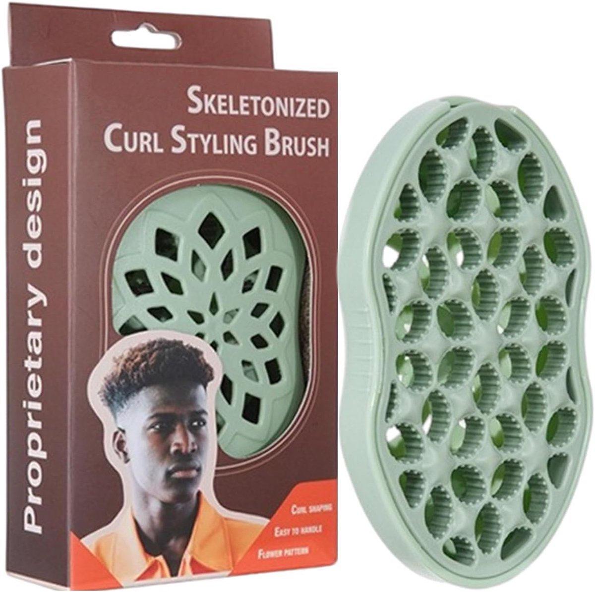 Krulborstel - Styling gereedschap - Dagelijkse haarverzorging - Antislip wasbaar - 9 x 14.3 cm