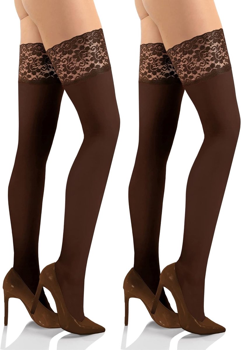 Dames Strapless Kousen - Zonder Band - Elegante Looks - Dubbele Siliconenband - 40 Denier - Ondoorzichtig