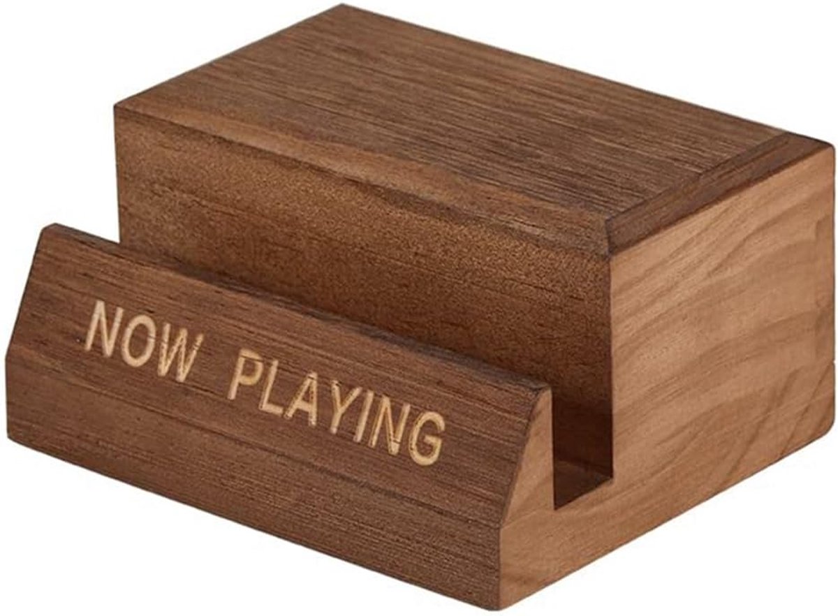 Houten Platenhouder - LP Display Plank - Muziek Opslag - Enkele CD Standaard - Houtkleur