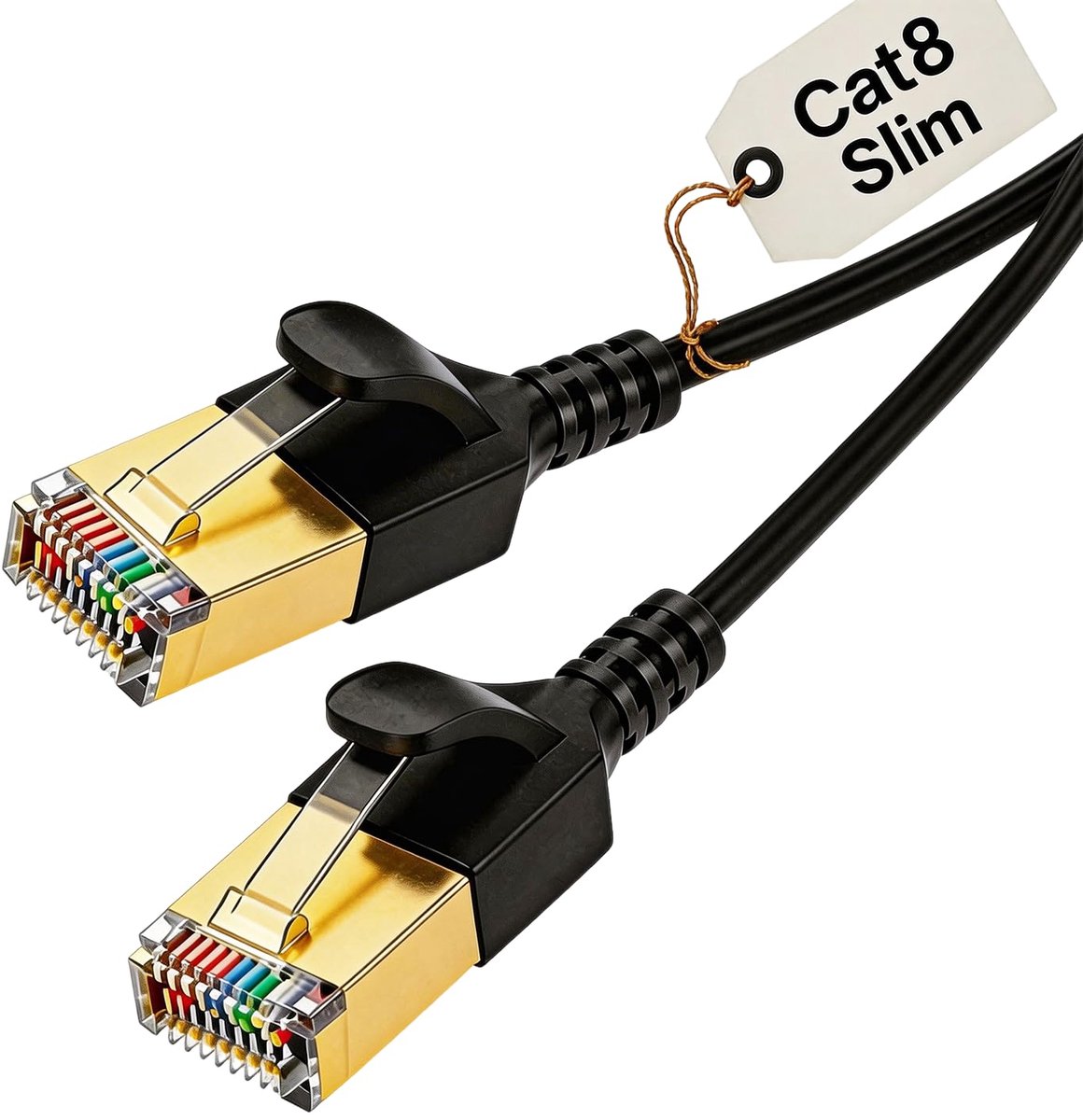 Ethernet kabel - LAN WAN kabel - Snelle dataoverdracht - Cat 8 SFTP 40Gbps - 25 meter - Zwart