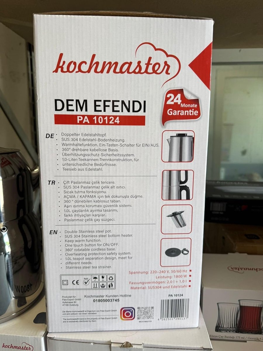 Theemachine Elegant - Theekoker Waterkoker - Thee Zetten - Automatische Uitschakeling - 3 Liter Capaciteit - Chroom