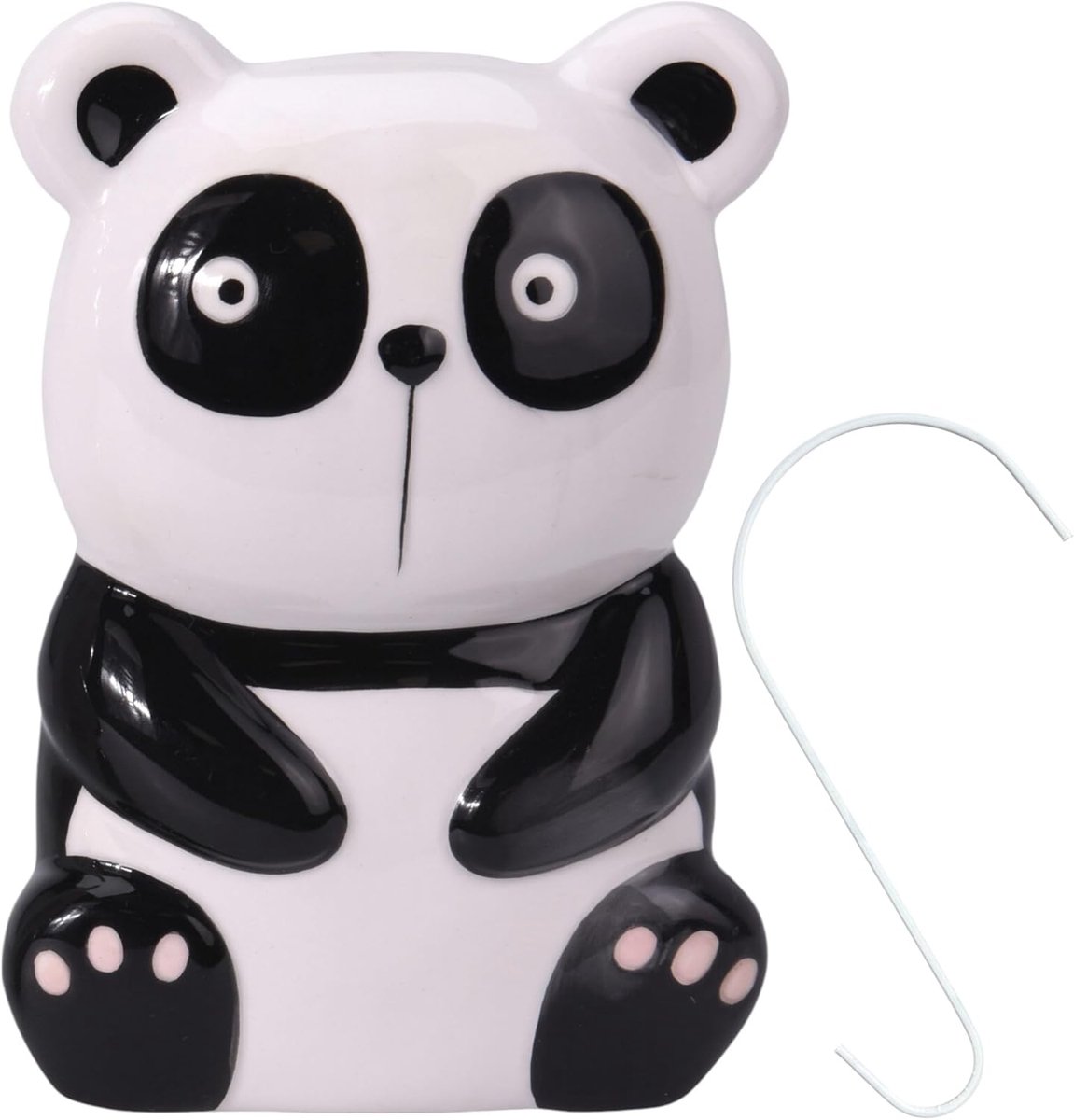 Luchtbevochtiger Panda - Waterverdamper Keramiek - Verbetert Binnenklimaat - Schattige Dierenvorm - 200 ml Inhoud - Wit Zwart