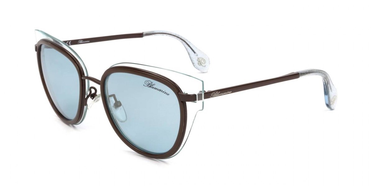 Blumarine SBM102 Marrone pieno/verde acqua 51/19/135 WOMAN Zonnebrillen