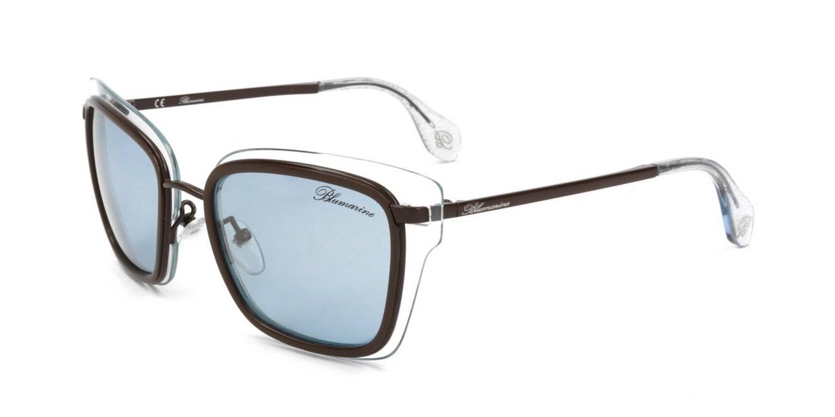 Blumarine SBM103 Marrone pieno/verde acqua 51/19/135 WOMAN Zonnebrillen