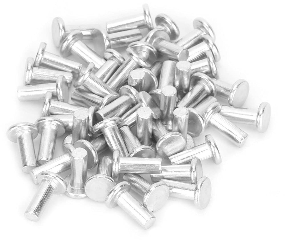 Dailygoody - 100 stuks M4 Flachkopf Aluminium Nieten Vollniet - Lichtgewicht en robuuste constructie - Perfect voor aluminium reparatie - 10 mm lengte