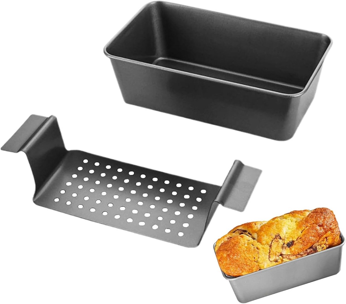 Broodpan - Bakvorm - Zelf brood bakken - Ovenbestendig met handgrepen - 21.5 x 11 x 7.5 cm