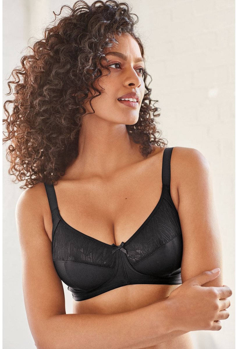 Next Dames - B-H Beha met volledige ondersteuning en volle cups zonder beugel en ultiem comfort - Zwart Black