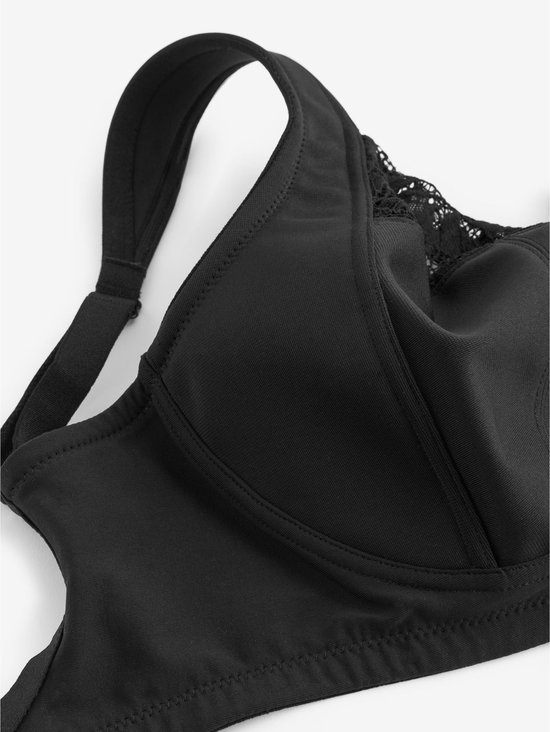Next - Dames - F-K cup beha met ultiem comfort, gewatteerde bandjes, zonder vulling, zonder beugel en met zijsteun - Zwart