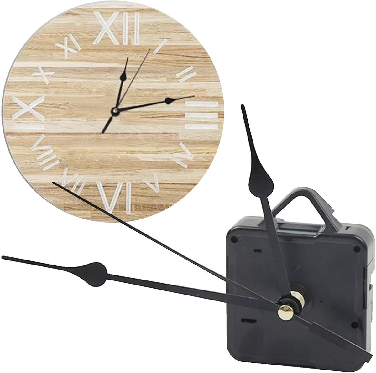 Klok Uurwerk Vervanging - Stil Mechanisme - Klok Maken - Nauwkeurig en Betrouwbaar - 5.5 cm Schacht