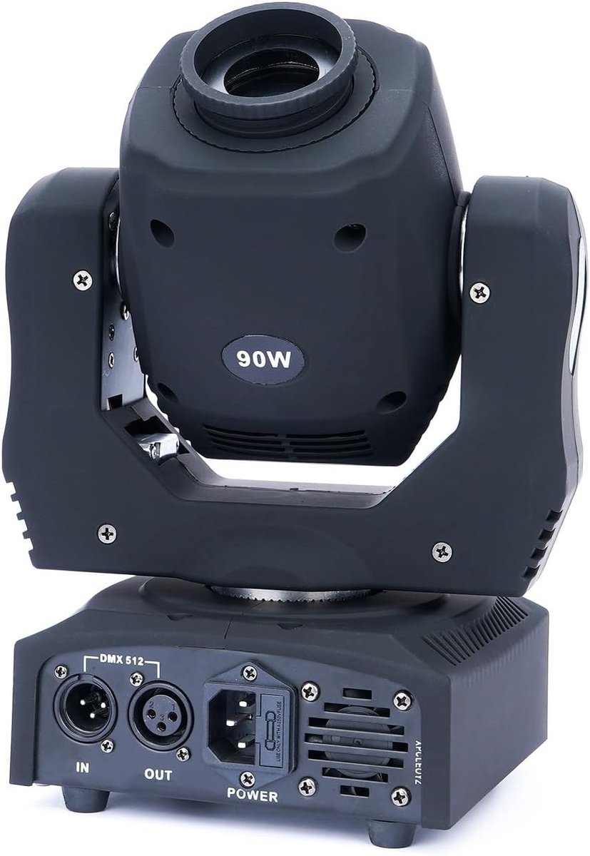 Podiumverlichting LED - Moving Head Spot - Feest Effecten - Muziek Gestuurd - 3 kg - Zwart