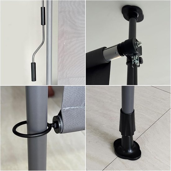 PVC jaloezieën in houtlook | rolgordijnen & jaloezieën in wood-look | fauxwood jaloezie | 50 mm lamel | verschillende maten | zonwering ramen met boren | wit/grijs (wit, 160 x 130 cm