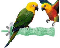 Vogel Zitstok - Vogel Speelgoed - Klauw Verzorging - Dubbel Gebruik - 12 cm Lengte