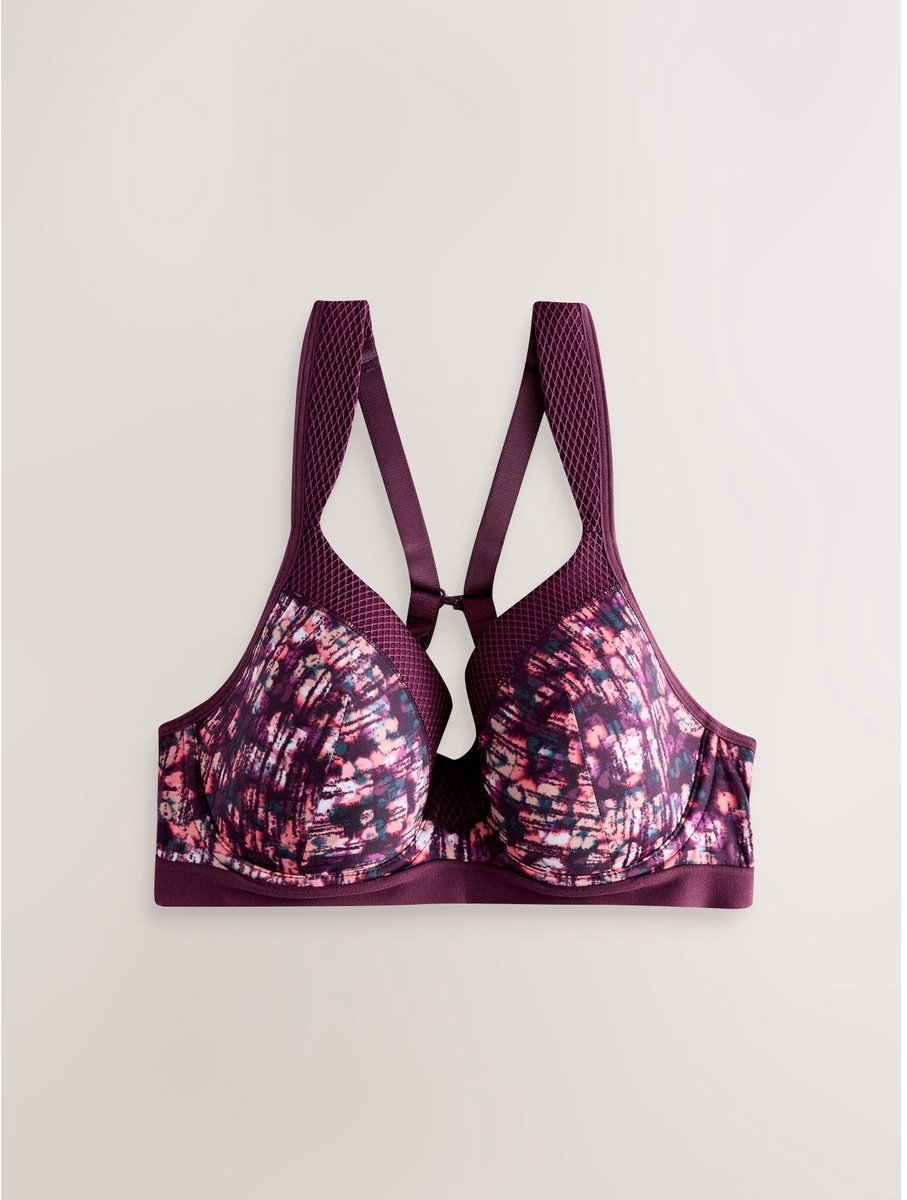 Next Dames - Active high-impact Dry Tech B-G sportbeha met beugel en volledige cups - Roze Print