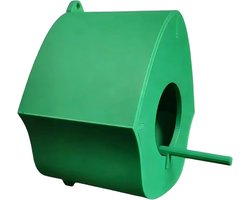 Vogelvoederhuisje Regenbestendig - Vogelvoederstation Buiten - Vogelkijken Tuin - Zonbeschermend Voedsel - 15x13.5x17cm - Groen Geel Grijs