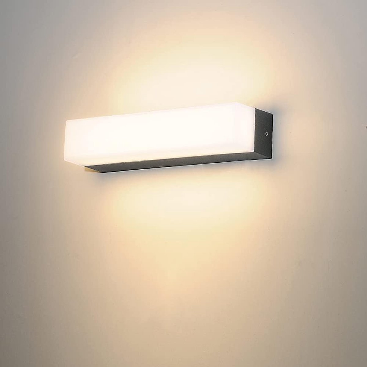 Moderne Wandlamp - Buitenlamp LED - Terras Verlichting - Waterdicht IP54 - Vierkant Design - Zwart