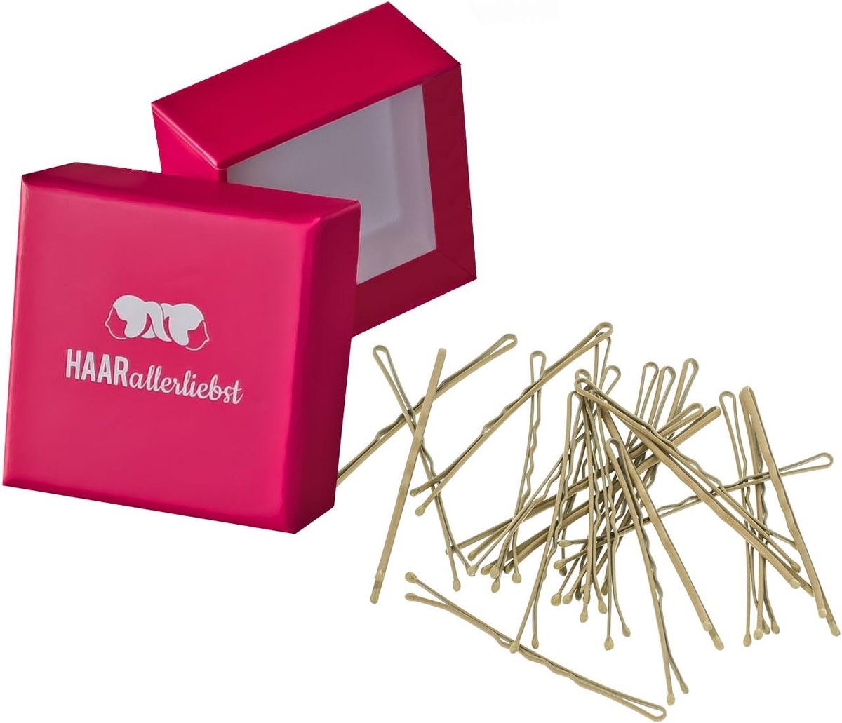 Haarspelden Set - Bobby Pins - Haar Styling - Extra Grip Speciale Coating - 6 cm Lengte - Beige