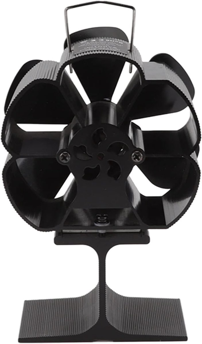Warmte Kachelventilator - Haard Ventilator - Energie Besparen - Automatisch Opstartend - 6 Bladen - Zwart