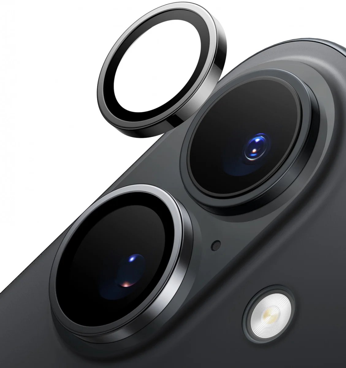 TORRAS LensGuard Geschikt voor Apple iPhone 16 / 16 Plus - Camera Lens Protector 9H Tempered Glass - Titanium