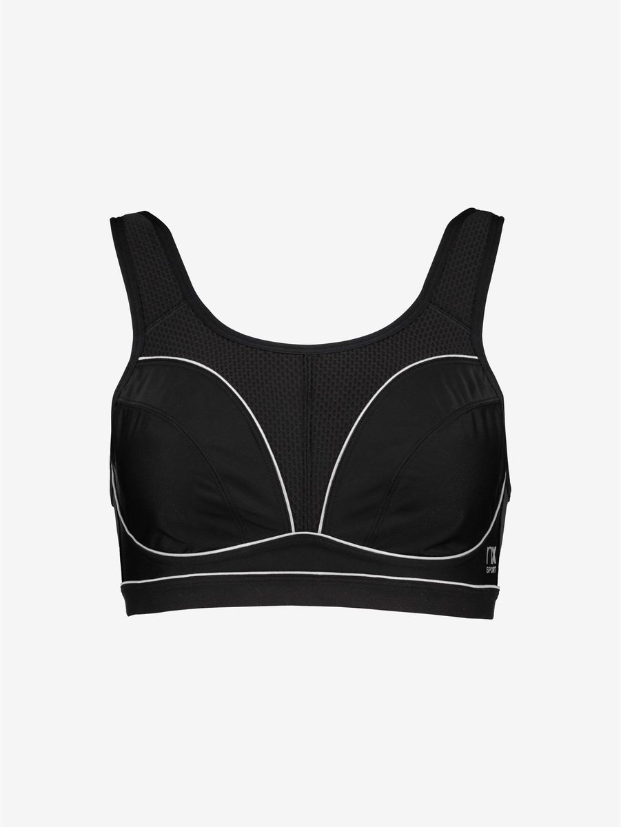 Next - Dames - Active high-impact Dry Tech B-G beha zonder vullingen - Zwart