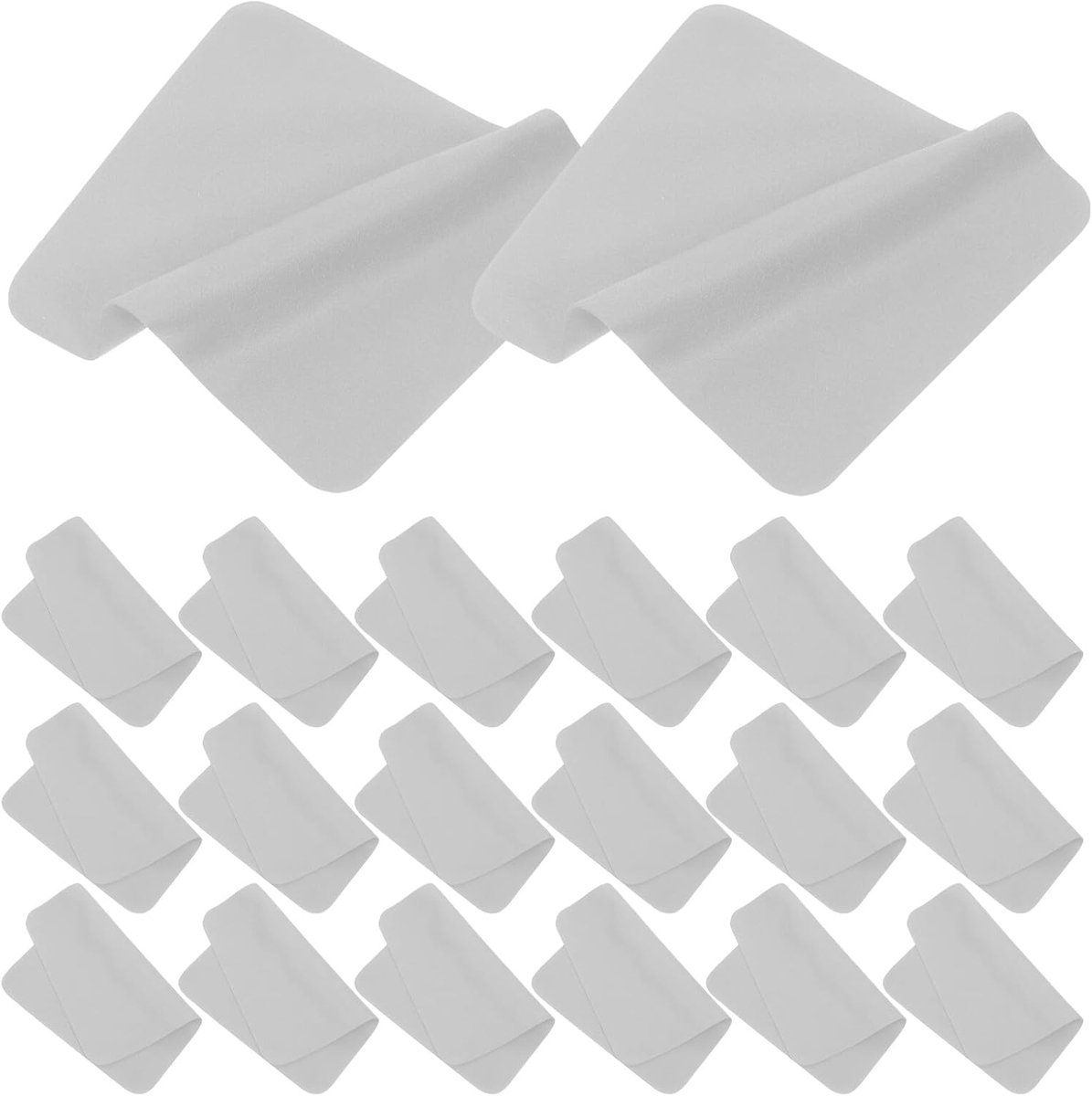 Microvezel Doekjes - Lens Reinigers - Scherm Poetsen - Dubbele Laag Structuur - 17 x 14 cm - Grijs