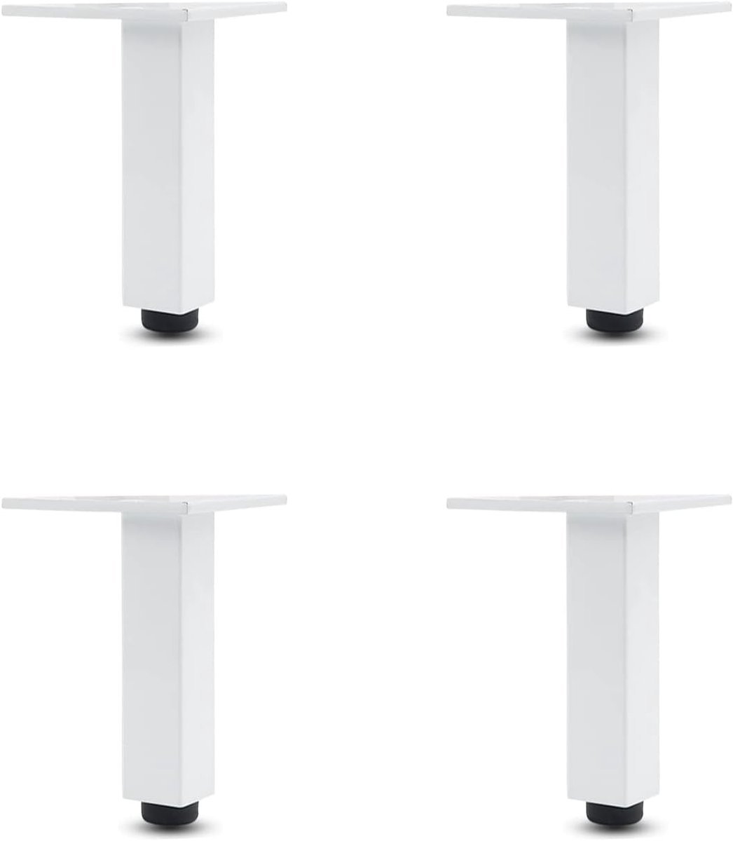 Meubelpoten Set - Kastpoten Sofa - Meubels Verhogen - Verstelbaar met Pads - 15 cm Hoogte - Wit