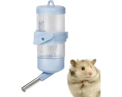 Waterdispenser Huisdier - Drinkfles Knaagdier - Kooi Hydratatie - Lekvrije Werking - 80 ml Capaciteit - Blauw