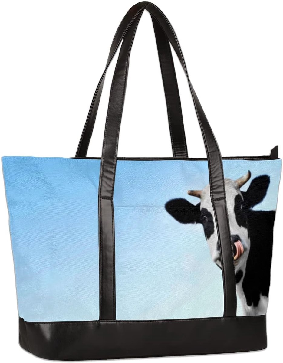Draagtas voor laptop - Schoudertas dames - Reizen en werk - Duurzaam canvas materiaal - 37x13x30 cm - Meerkleurig