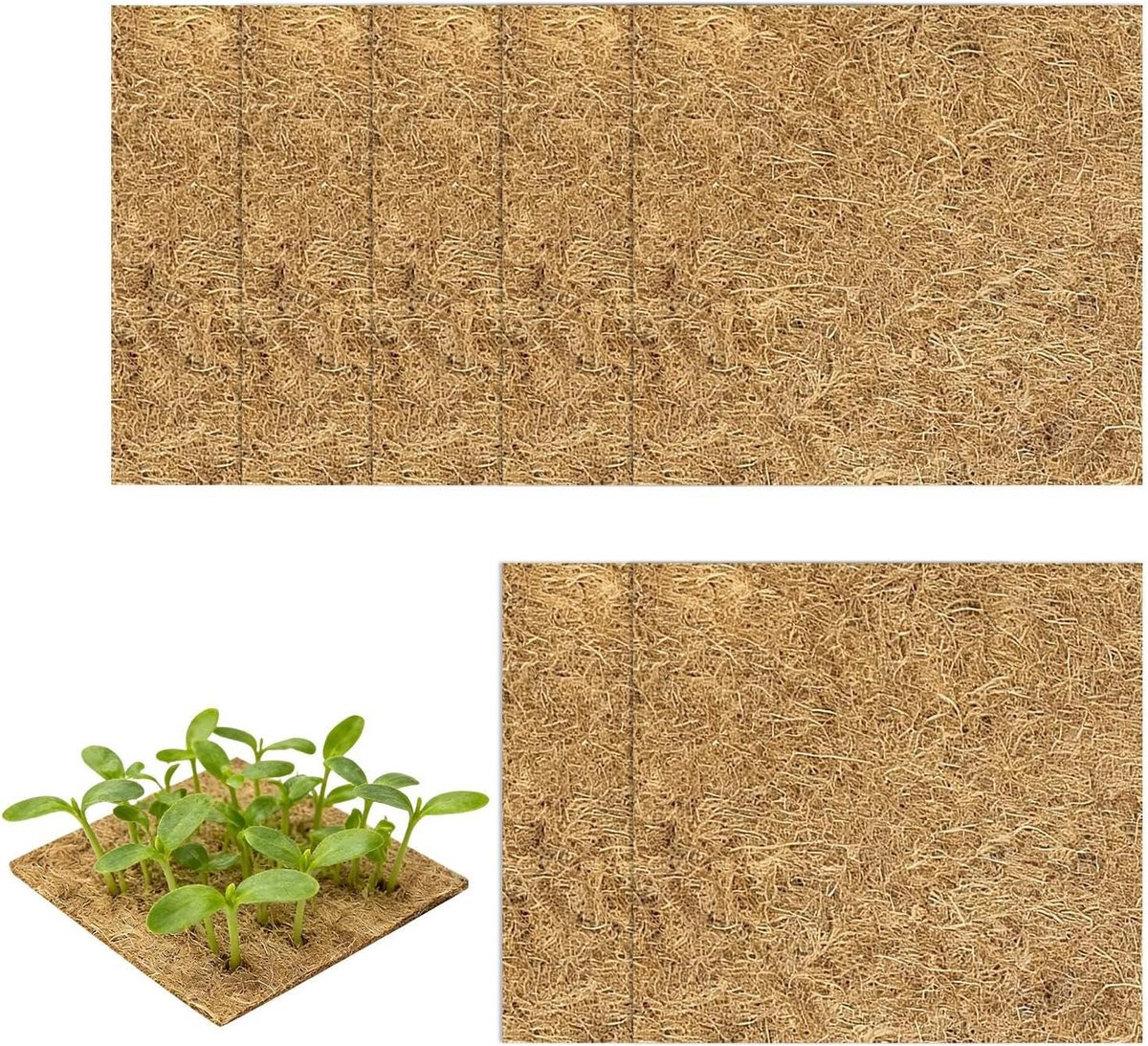 Hydrocultuur Kweekmatten - Groeimatjes Jute - Planten Starten - Bevordert Wortelgezondheid - 8 stuks - Natuurlijk