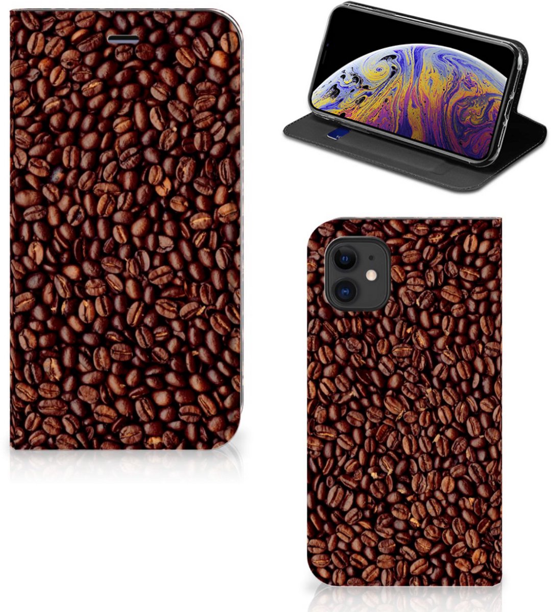 Apple iPhone 11 Flip Style Cover Koffiebonen