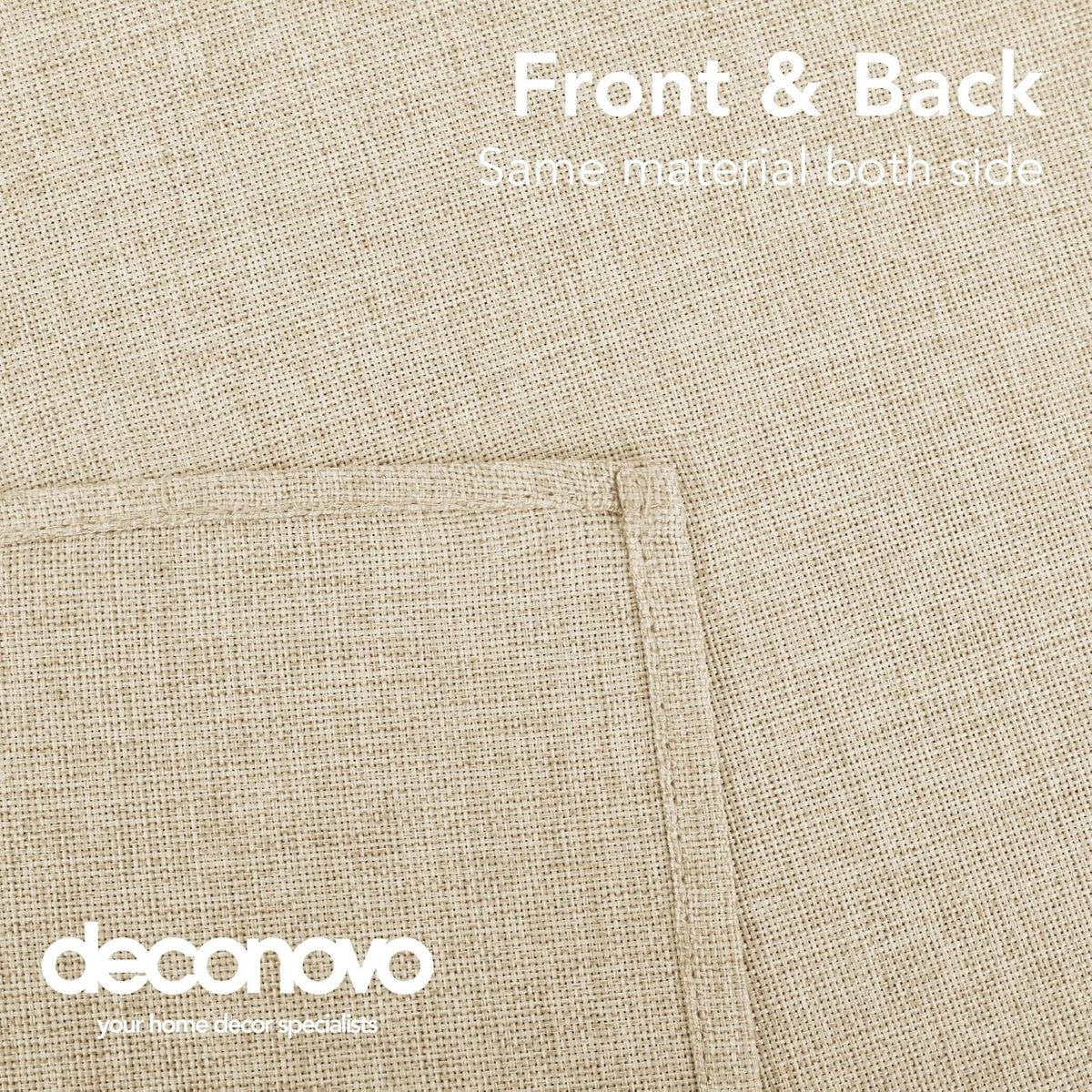 Waterdichte tafelkleed met linnenlook cream 130 x 130 cm
