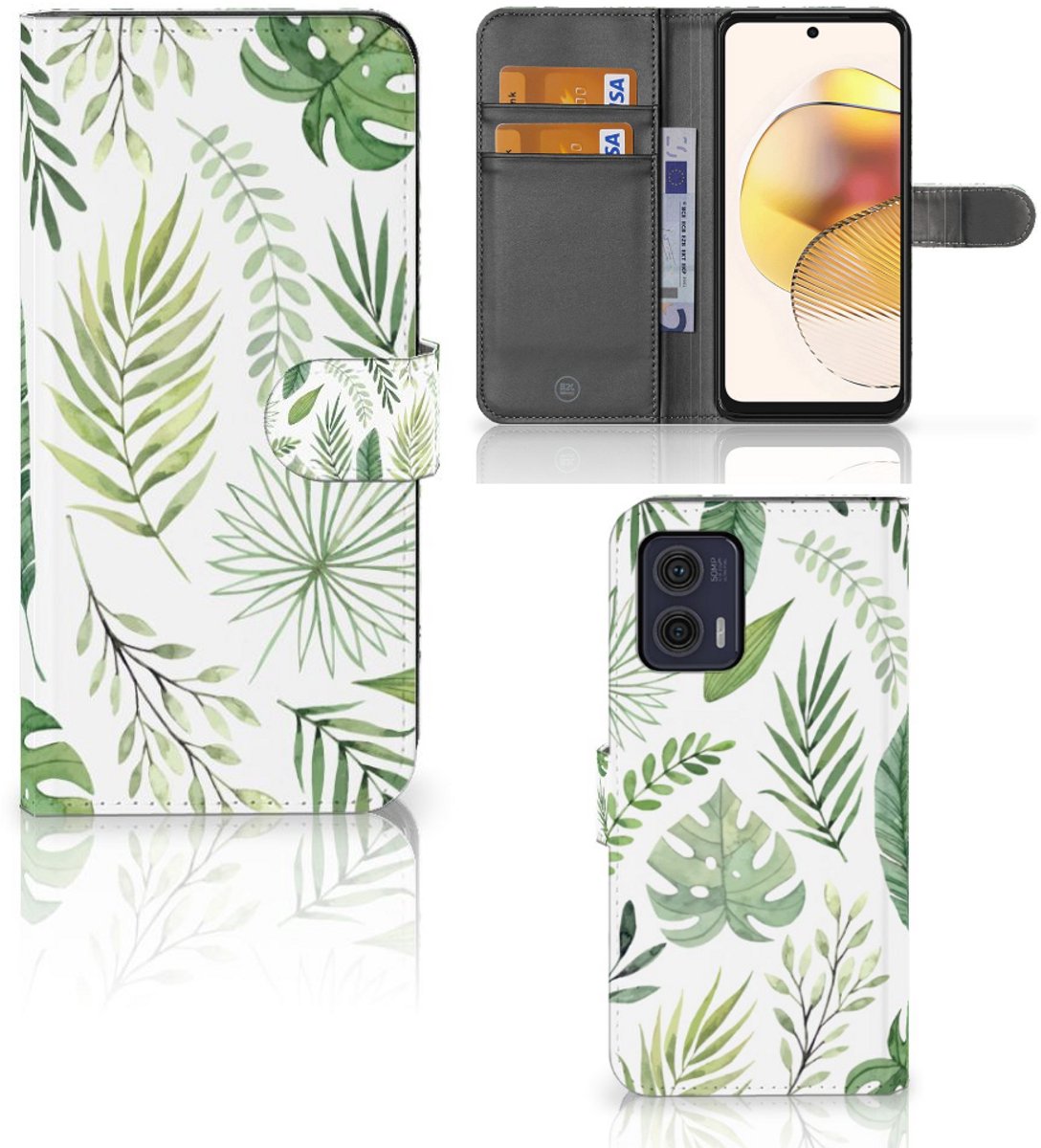 Motorola Moto G73 Hoesje Leaves