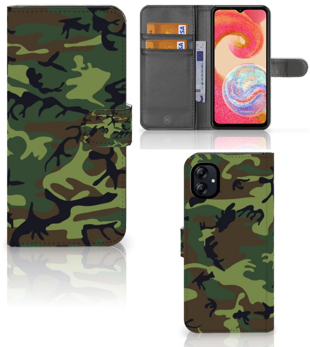 Samsung Galaxy A04e Telefoon Hoesje Army Dark