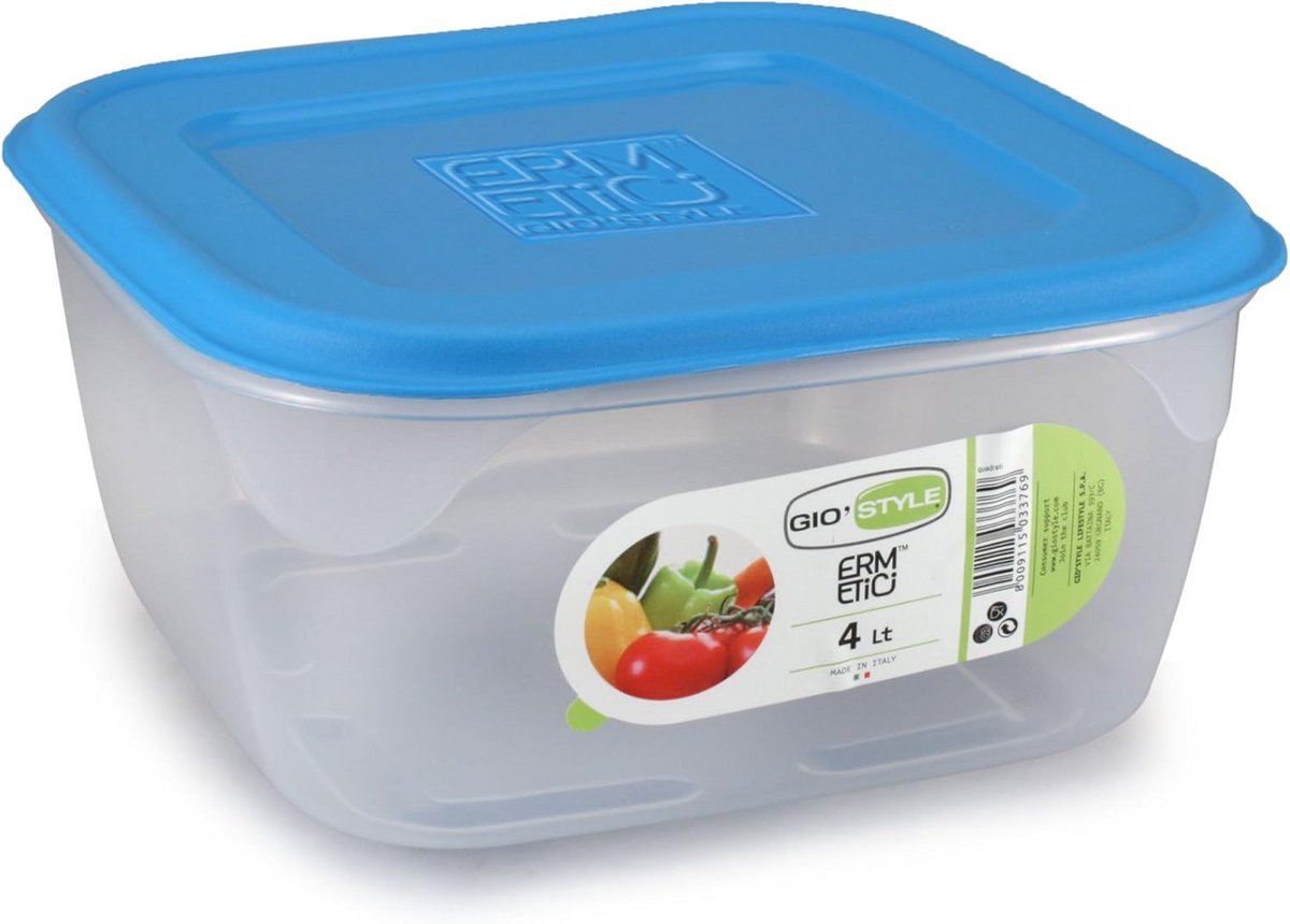 Luchtdichte Vierkante Container 4.0 L - Blauwe Opslagoplossing