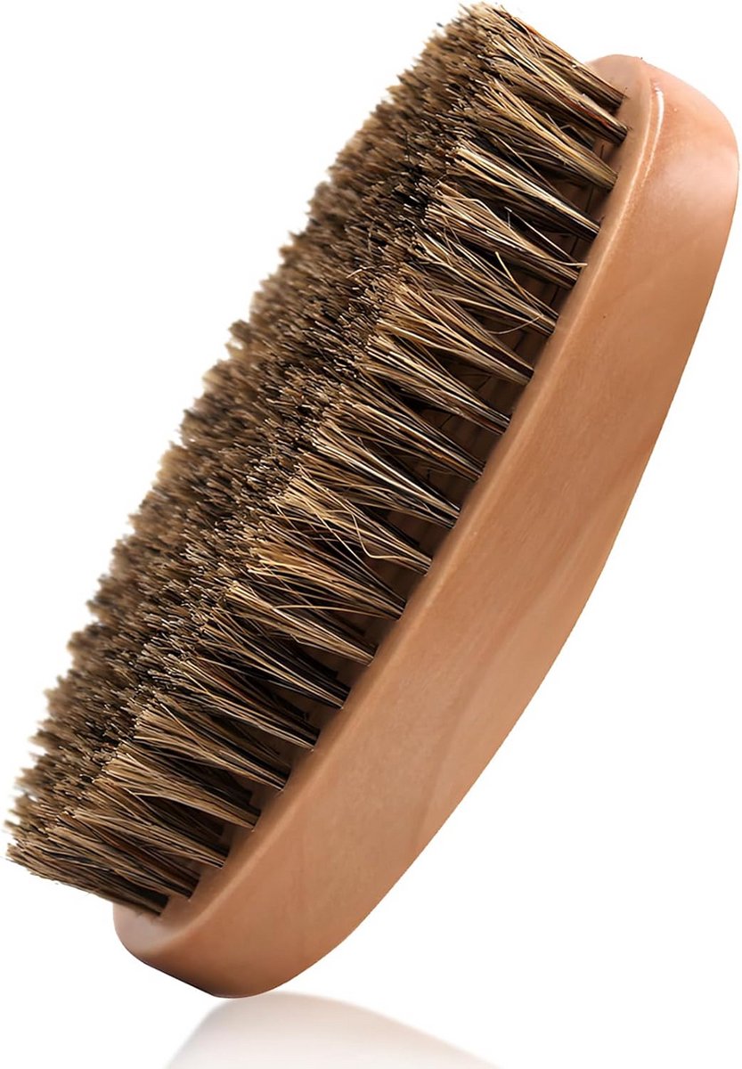 Houten Baardborstel met Varkenshaar voor Mannen - Zachte Reisborstel