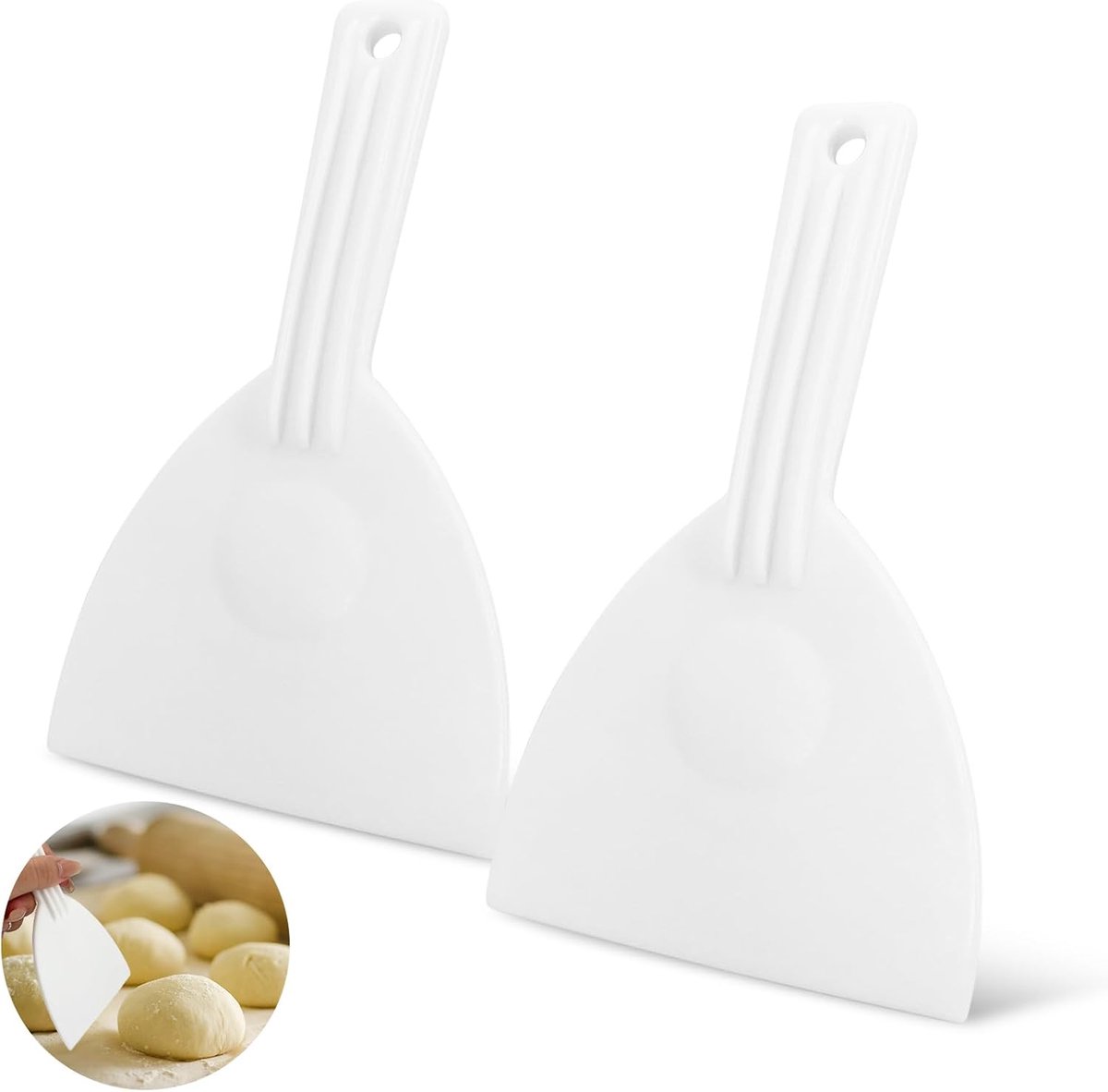 Flexibele Deegspatel en Pizzaspatel - 2 Stuks, Ruimtebesparend en Comfortabel