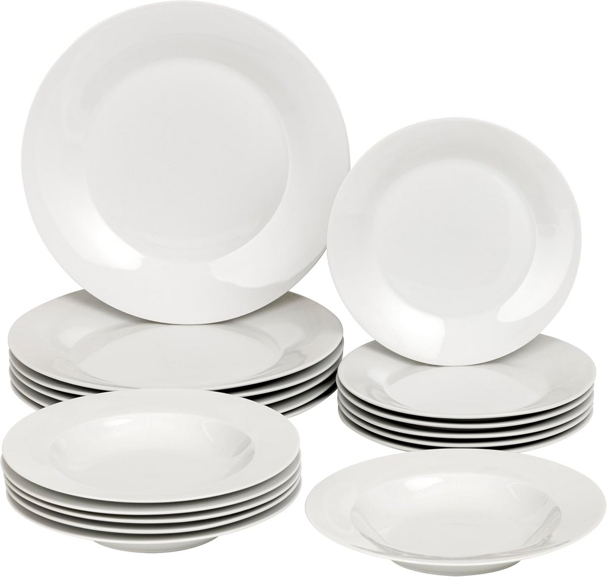 18-delig porseleinen tafelservies voor 6 personen - kleurrijke borden set