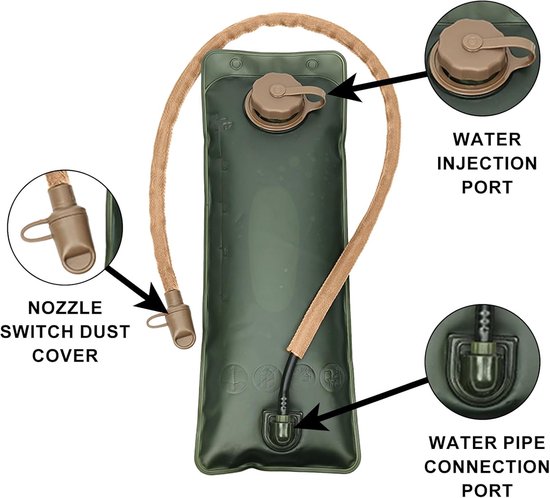 Geïsoleerde Drinkzak Rugzak voor Sport en Avontuur - 2,5L tot 3L Waterbellen — afbeelding 2