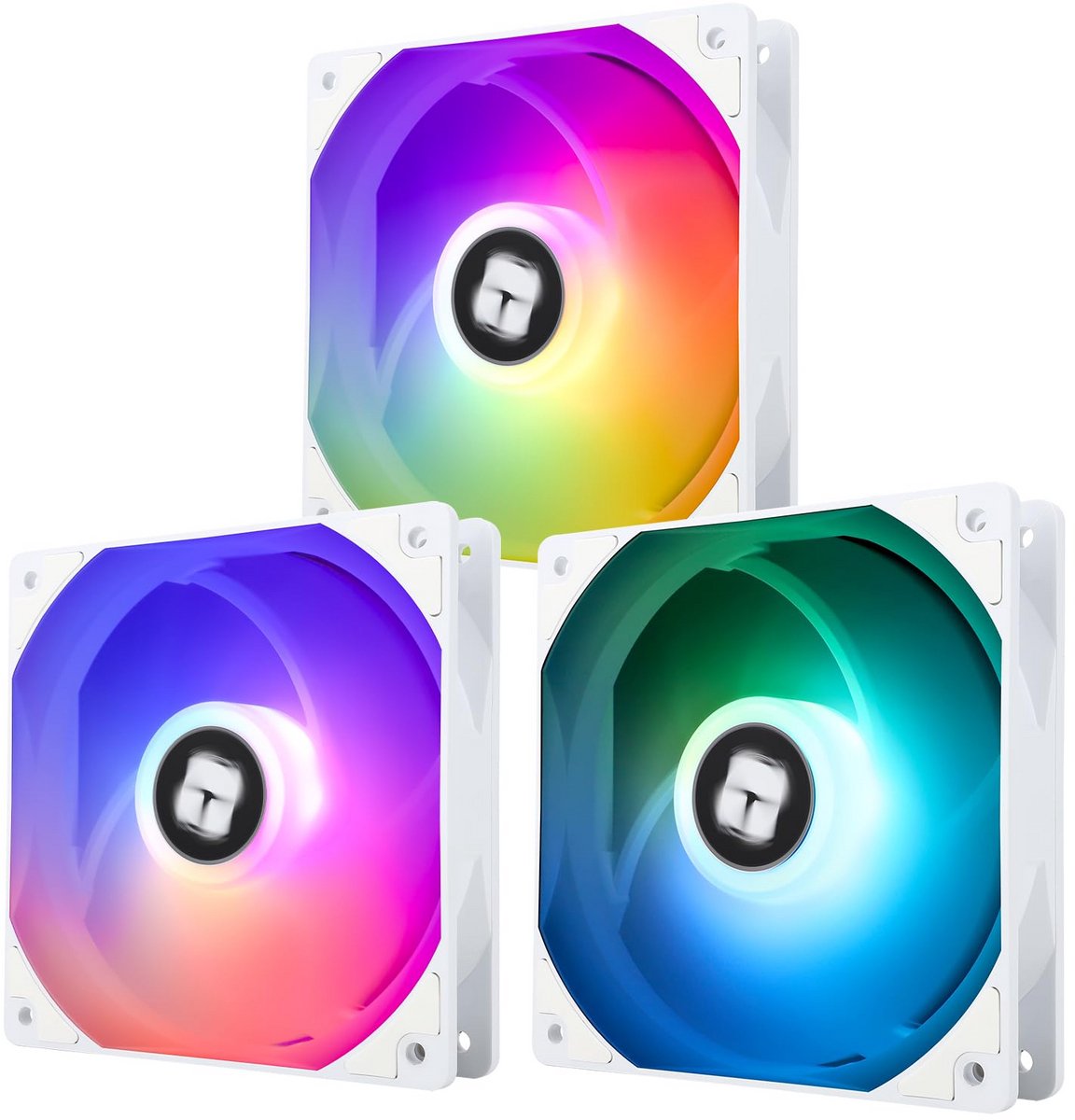 120 mm ARGB CPU-ventilator - Stille PWM behuizingsventilator met S-FDB lagers (3 stuks)