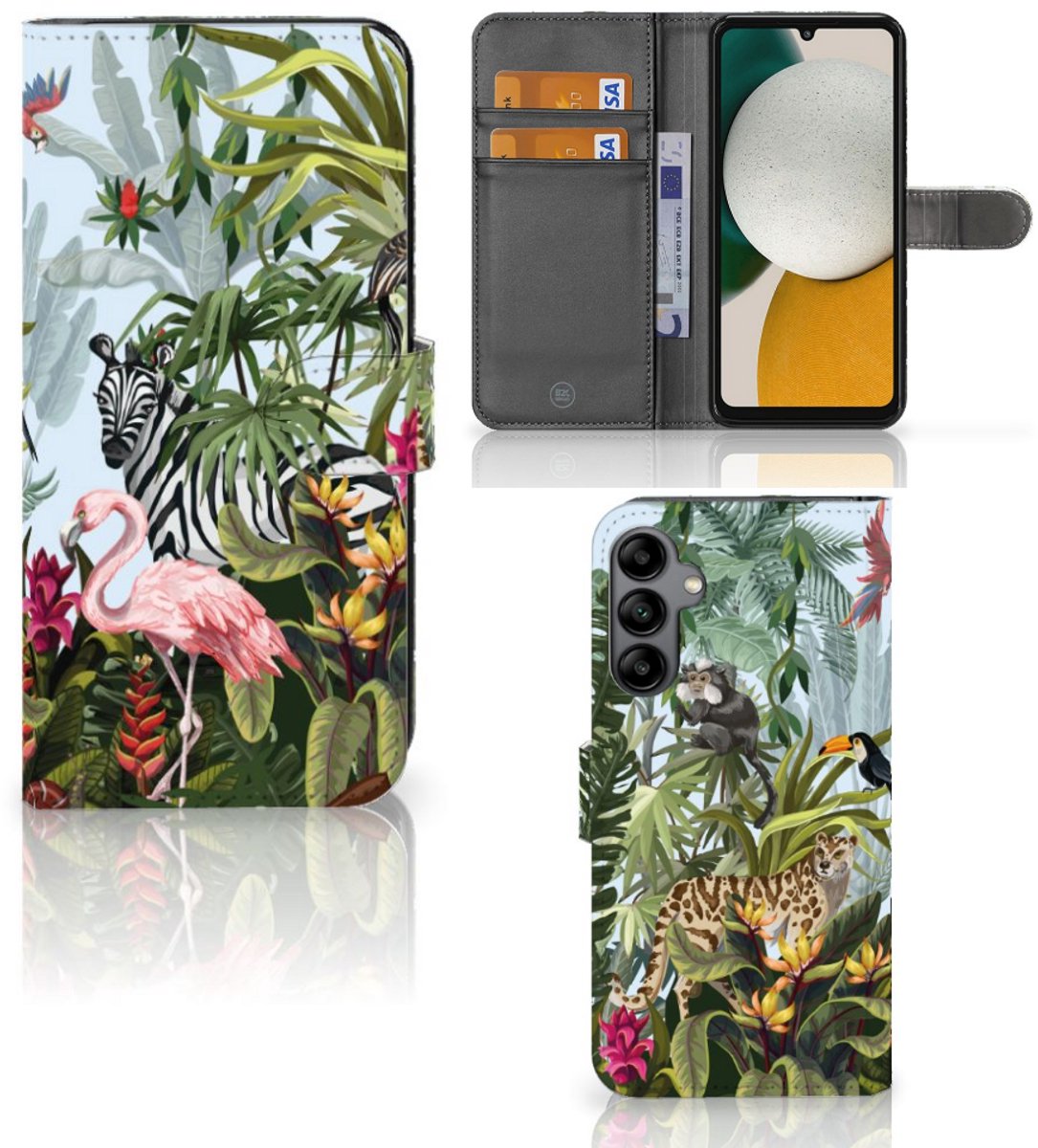 Telefoonhoesje met Pasjes voor Samsung Galaxy A34 Jungle