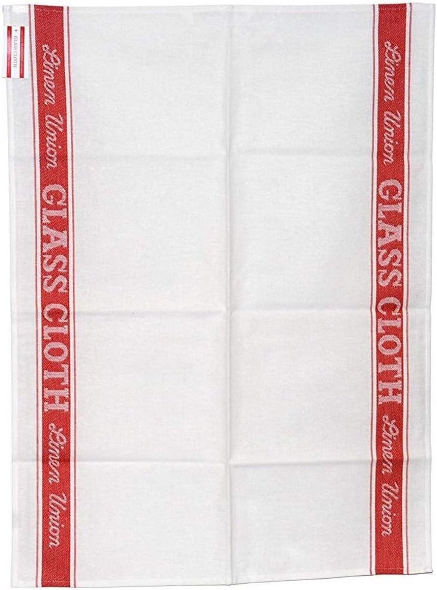 Linnen Union Glasdoek Rood - 74 x 49 cm