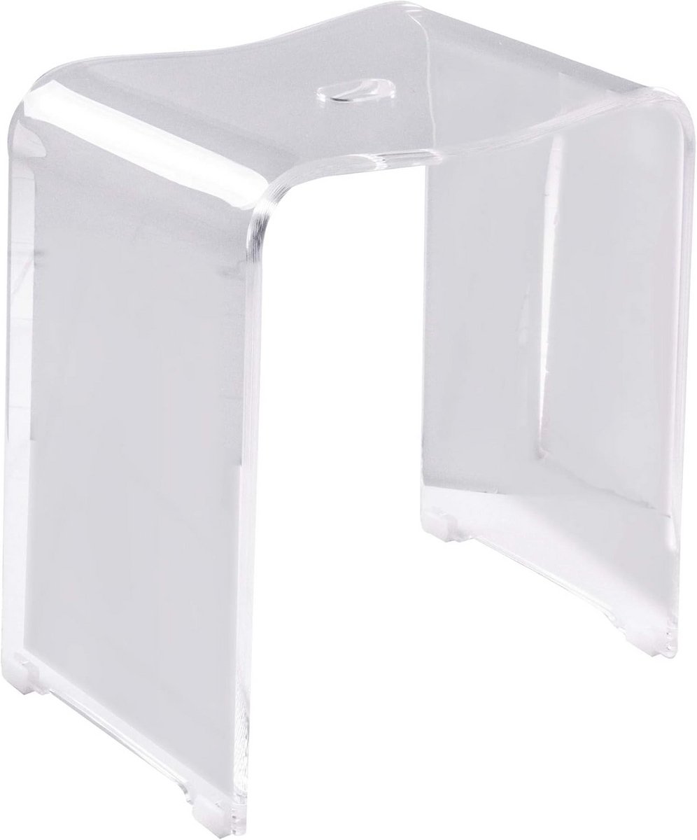Acrylic Badkruk Trendy 39 x 47 x 28 cm - Transparant en Ergonomisch