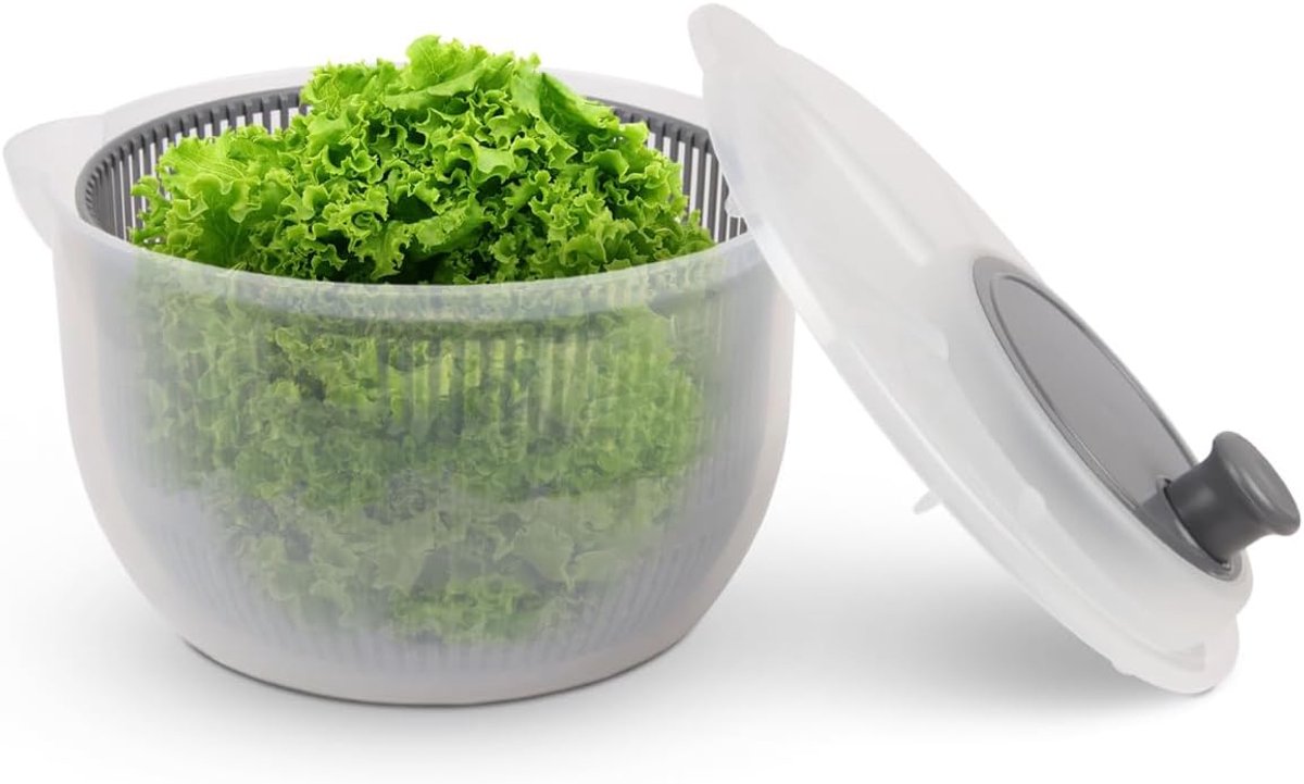 Saladecentrifuge 2,7 liter - BPA-vrij, 3-in-1 ontwerp voor gemakkelijk salades drogen