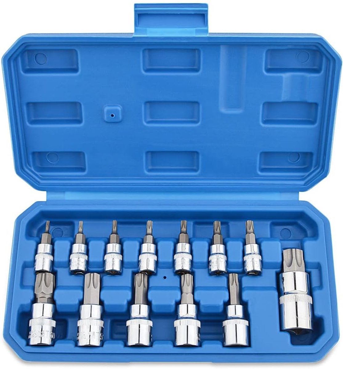 13-delige Torx Doppenset T10-T70 - Bitdoppen voor Auto's, Motoren en Fietsen