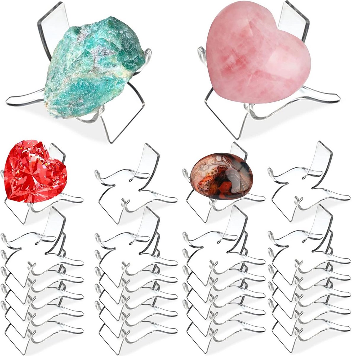 Display Stands voor Kristallen en Mineralen - 24 Stuks