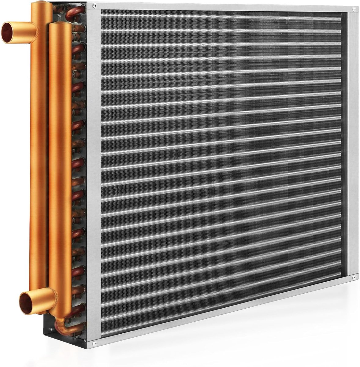 Water lucht warmtewisselaar 12x15 - 1" koperen aansluitingen voor verwarming en koeling