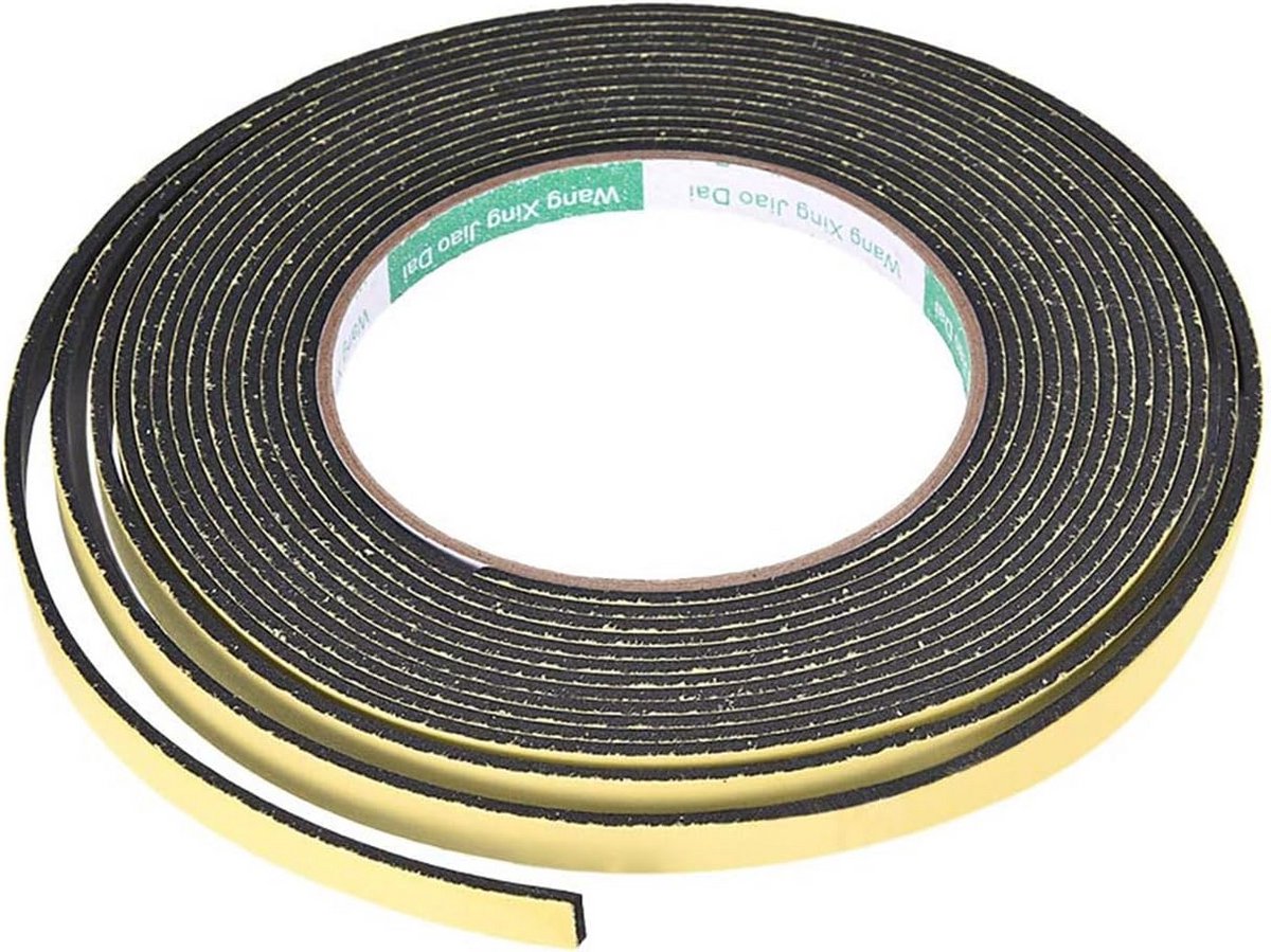 Zelfklevende Afdichtingsschuimtape voor Raam- en Deurisolatie - 8 mm x 2 mm x 5 m