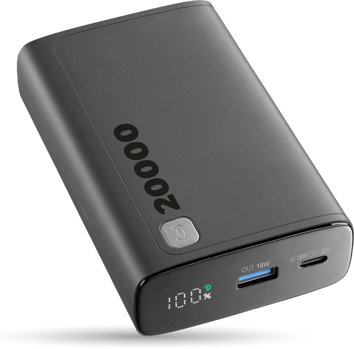 Cellularline Elite Powerbank 20000mAh - 20W PD & 18W Ingang - Zwart