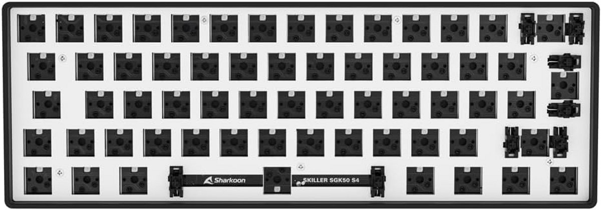 Sharkoon SKILLER SGK50 S4 Barebone ISO, zwart, 60% lay-out, hot-swap schakeltechnologie